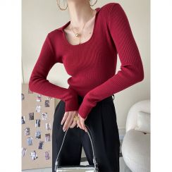 Stylish U-neck Slim Sweater Top for Women Pack of 2