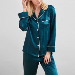 Women Luxury Pajamas 19mm Pure Silk Sleepwear