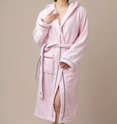 Soft Absorbent Home Pajamas Fleece Luxury Terry Hotel Hood Bathrobe